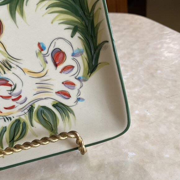 GAIL PITTMAN CHRISTMAS TRIMMINGS Square Side Plate - Partridge In A Pear Tree - Picture 5 of 7